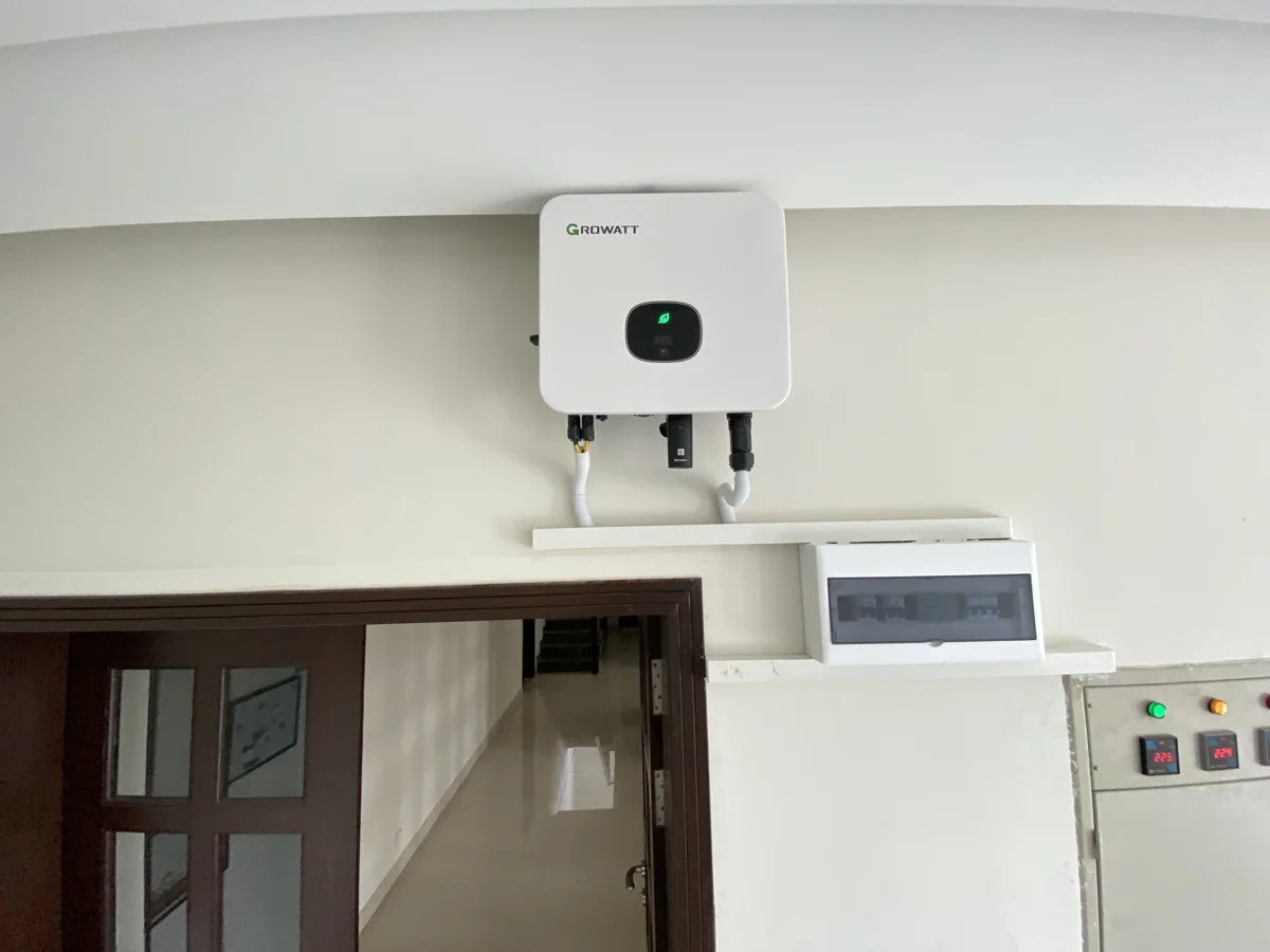 Growatt inverter and electrical protection at the Gulberg Greens installation